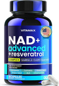 Liposomal NAD+ Supplement Extra Strength | Urolithin A Resveratrol CoQ10 - Women &amp Men - ALA Green Tea Quercetin Lycopene | High Purity Energy &amp Regeneration - Made in USA – 60ct