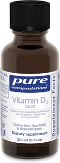 Pure Encapsulations Vitamin D3 Liquid | Supplement to Support Bone Breast Cardiovascular Colon and Immune Health* | 0.75 fl. oz.