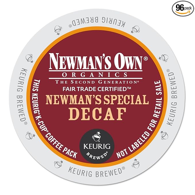 Newman's Own Organics -- SPECIAL DECAF COFFEE -- 96 K-Cups for Keurig