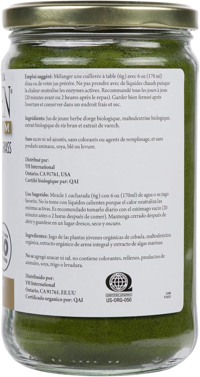 Dr. Hagiwara's Original Premium w/Kelp - Organic Barley Grass Juice Powder 8.5oz (240g) - 40 Servings