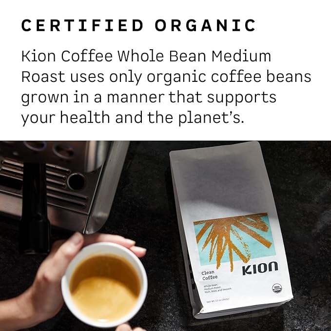 Kion Organic Ground Coffee Tested for Toxins Ethically Sourced Rich Bold and Smooth Medium Roast 12 Oz (3 Pack)
