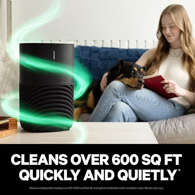 PuroAir 130i HEPA Air Purifiers for Home Pets - Covers Up To 600 Sq Ft - Filters Up To 99.9% of Pollutants Smoke Pollen Dust - Quiet HEPA Air Filter - Air Purifiers for Bedroom (2 Pack)