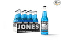 Jones Soda Co. Blue Bubblegum Flavor | 12-Pack | The Original Craft Soda | Made with Pure 100% Cane Sugar | Pop Beverages/Soft Drinks | 12 Oz Glass Bottles