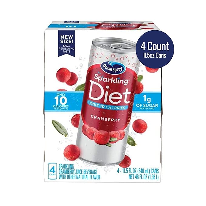 Ocean Spray® Sparkling Diet Cranberry Juice Drink 11.5 Fl Oz Cans 4 Count (Pack of 24)
