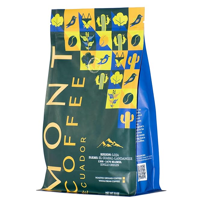 Mont Coffee - Loja Region - Specialty Single Origin Ecuadorian Arabica Coffee | Deluxe | Fresh Roast (Pack Whole Beans)
