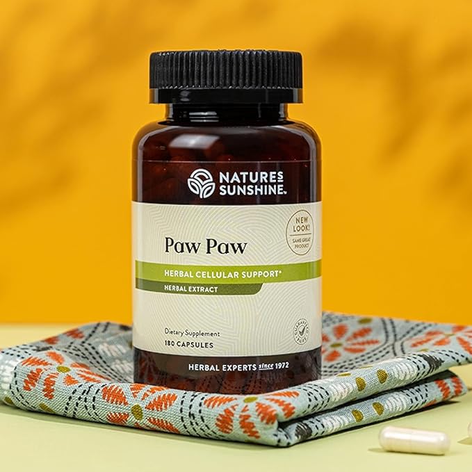 Nature's Sunshine Paw Paw Cell-Reg 180 Capsules | Contains over 50 Acetogenins to Modulate ATP Production and Blood Supply