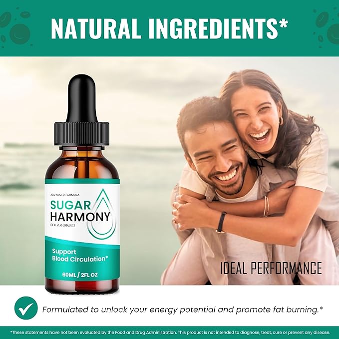 Sugar Harmony Drops SugarHarmony Blood Formula Support Supplement Drops - Maximum Strength All Natural Healthy Circulation Stable Levels &amp Overall Health Advanced Sugar Harmony Reviews (3 Pack