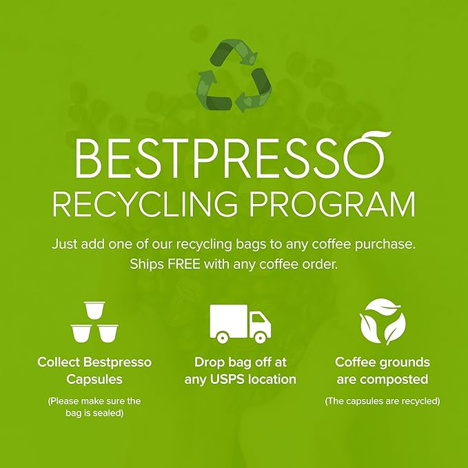 Organic USDA Bestpresso Coffee Aluminum Espresso Pods For Nespresso Original Machine 120 Pack (Naturally Intense)