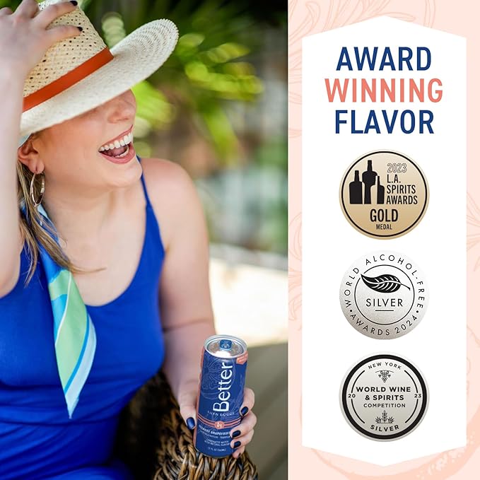 Better Than Booze Mocktails Non-Alcoholic Drinks | Alcohol Alternative Beverages Ritual Zero Proof | Enjoy Your Drink Moment with Our Alcohol Free Drinks Rosemary Grapefruit Paloma 12 Fl Oz 4 Pack