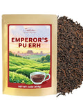 TeeLux Emperor Pu-erh Tea Loose Leaf Fermented Yunnan Dark Tea Smooth &amp Mellow Flavor 16oz