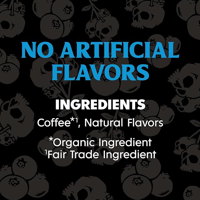 Death Wish Coffee Single Serve Coffee Pods - Fair Trade - Blueberry Vanilla Flavored (Pack of 2)