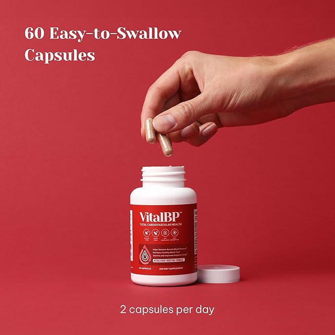 2 Pack - Support for Normal Blood Pressure - Supports Blood Flow &amp Arteries - with CoQ10 L-Citrulline and K2 &amp D3-60 Capsules