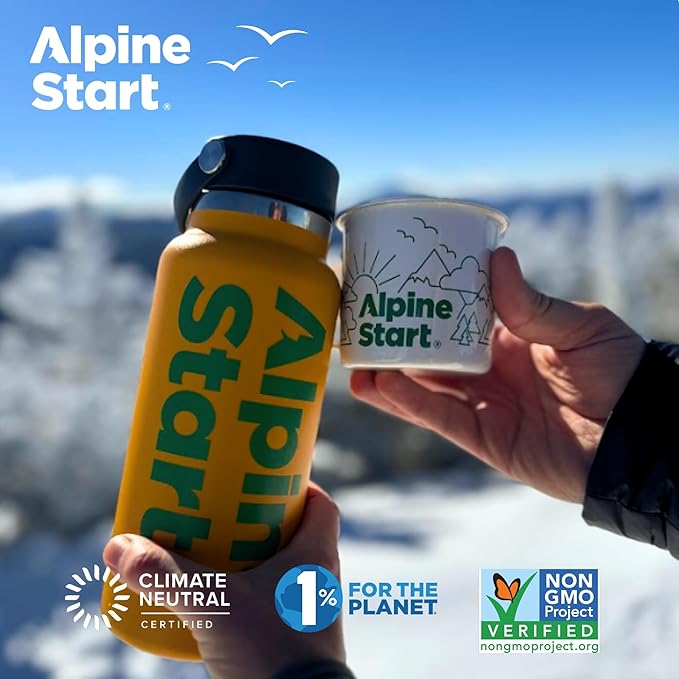 Alpine Start Instant Coffee Original Blend Medium Roast - Individual Powder Mix From High Altitude Arabica Coffee Beans - Hot or Cold Brew for Home Travel Camping Hiking Backpacking (Dirty Chai La
