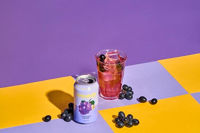 Spindrift Concord Freeze Grape Soda Made With Real Squeezed Fruit 12 Pack Case