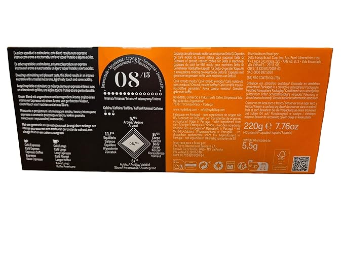 Delta Q Espresso Pods for Delta Q machines aQtivus - Intensity 8 Notes of Roasted Nuts and Subtle Fruit XL Pack - 40 Capsules