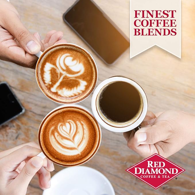Red Diamond Ground Coffee Wright's Mill Original Blend Medium Roast Hearty Earthy Aromatic &amp Robust 21.5 Ounce Resealable Can