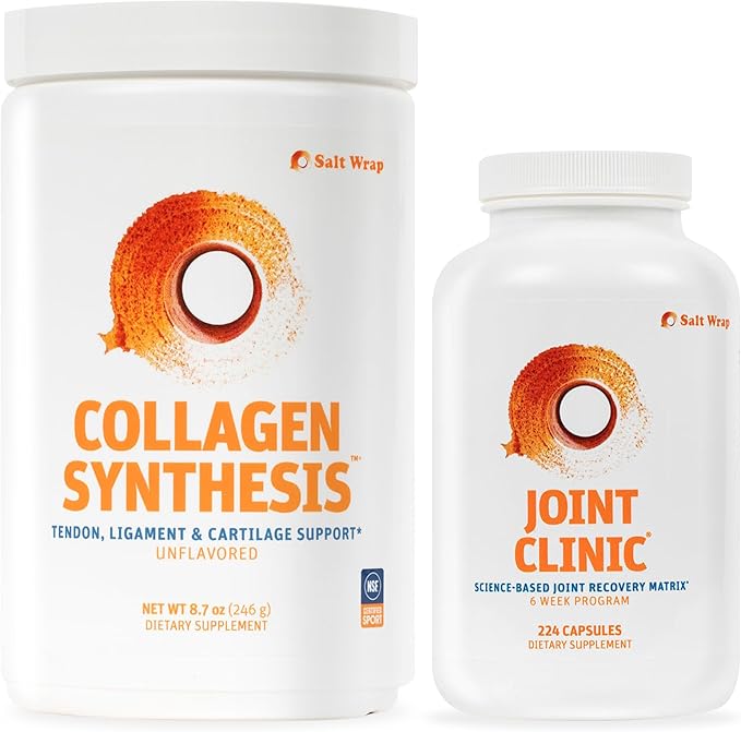 SaltWrap Joint Recovery Bundle (Collagen Synthesis + Joint Clinic Multivitamin)