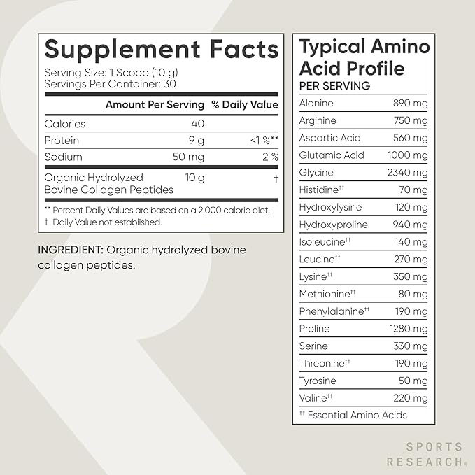 Sports Research Organic Collagen Peptides (Unflavored - 30 Servings) Hydrate Electrolytes Powder Packets (Variety Pack - 16 Servings) and Whey Protein Isolate (Vanilla Flavor - 26 Servings)