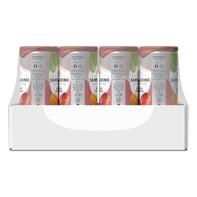 Sanpellegrino Prickly Pear and Orange Italian Sparkling Drinks 11.15 fl oz. Sleek Cans (24 Count)