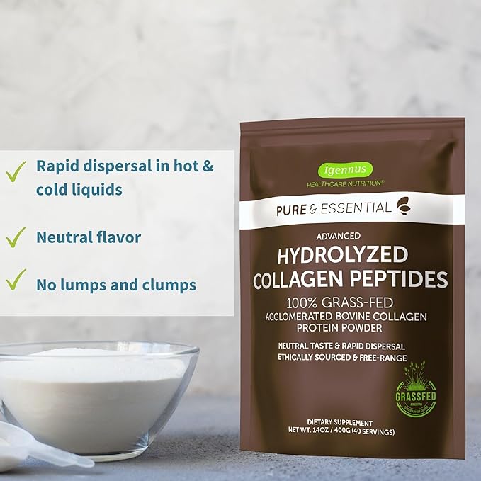 100% Grass-Fed Bovine Collagen Powder + High Absorption Curcumin C3 Complex Sport &amp Recovery Bundle 300% Greater Absorption Curcuminoids with Rapid Uptake by Igennus