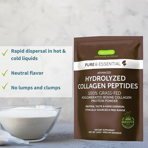 100% Grass-Fed Bovine Collagen Powder + High Absorption Curcumin C3 Complex Sport &amp Recovery Bundle 300% Greater Absorption Curcuminoids with Rapid Uptake by Igennus