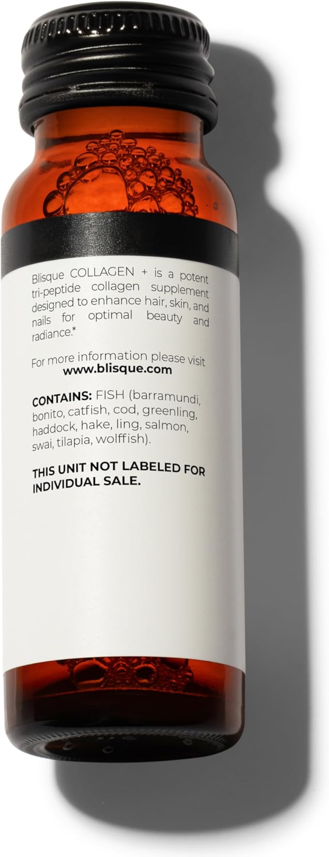 Blisque - Liquid Collagen Tri-Peptide Complex | with Biotin and Hyaluronic Acid | for Hair Skin and Nails | 30 Bottles | 30-Day Supply