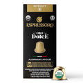 ESPRESSORO 20 USDA Organic Espresso Pods - DOLCE Aluminum Capsule Compatible with Nespresso Original Lines Machines. Intensity 8 Premium Italian Expresso Coffee Capsules