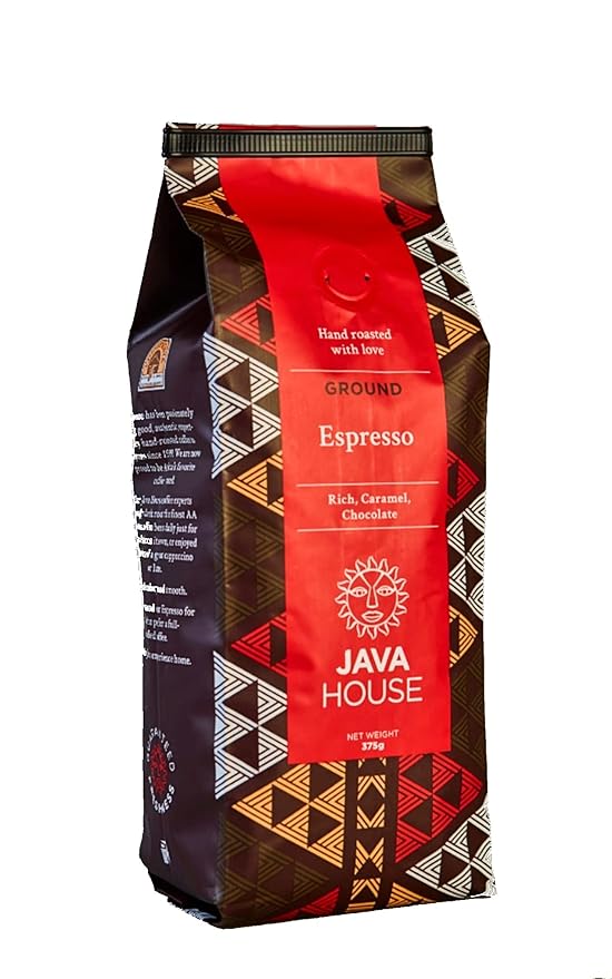 Kenya AA Espresso Ground Coffee - Perfect Dark Roast Craft Coffee. Fair Trade Single Origin Kenyan Coffee with verifiable Coffee Kenya Mark of Origin by Java House Africa (13.23 oz)