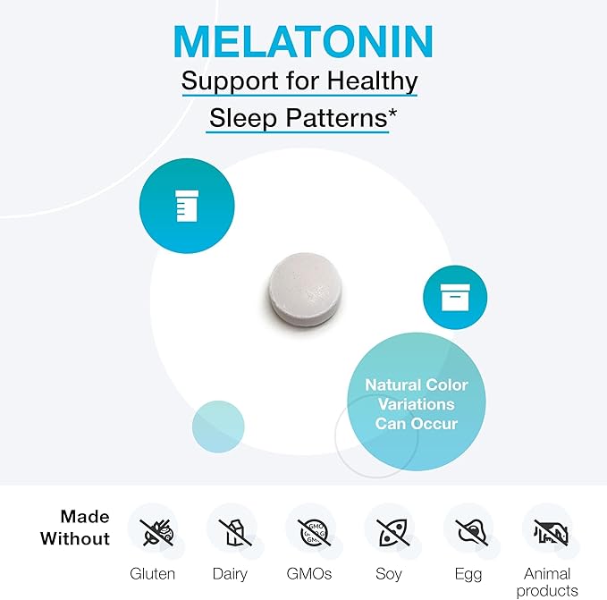 XYMOGEN Melatonin - Peppermint Lozenges - 3mg Melatonin Supplement for Nighttime Antioxidant + Immune Support (60 Quick-Dissolve Tablets)
