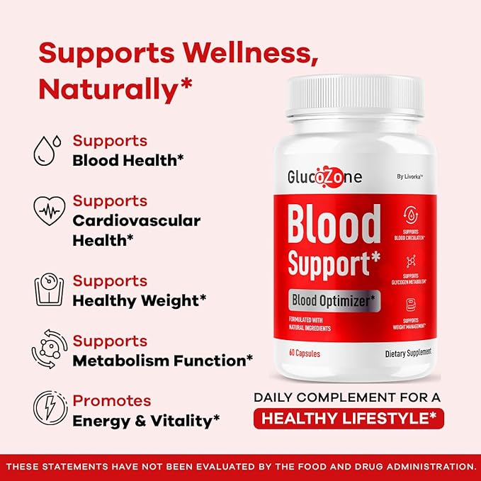 (2 Pack) GlucoZone Blood Support - GlucoZone Capsules Support Optimizer Supplement All Natural Advanced Formula Pills Premium Vitamins for Health &amp Wellness 120 Capsules for 2 Months