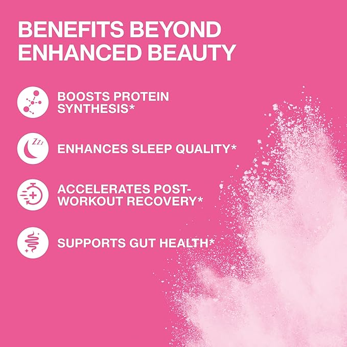 Advanced Collagen Peptides Powder for Women - Hyaluronic Acid Biotin &amp Vitamin C Hydrolyzed Protein Hair Skin Nails &amp Joint Support - Grass Fed Type I &amp III Keto Paleo Kosher 9.88 oz