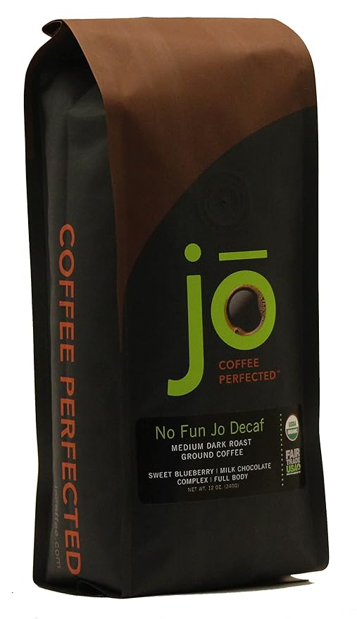 JO COFFEE: Ground Coffee Bundle Morning Jo Coffee 12 oz No Fun Jo Decaf Coffee 12 oz and 2 lb Wild Jo Dark French Roast Coffee 12 oz Swiss Water Process USDA Certified Gluten-Free