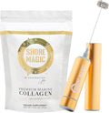 Shore Magic Marine Collagen Powder 14 Servings + Stainless Steel Handheld Milk Frother Bundle