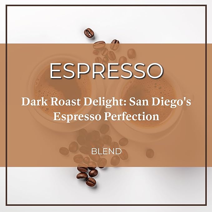 San Diego Coffee Espresso Dark Roast Whole Bean Coffee 16-Ounce Bags (Pack of 2) Café en grano tostado