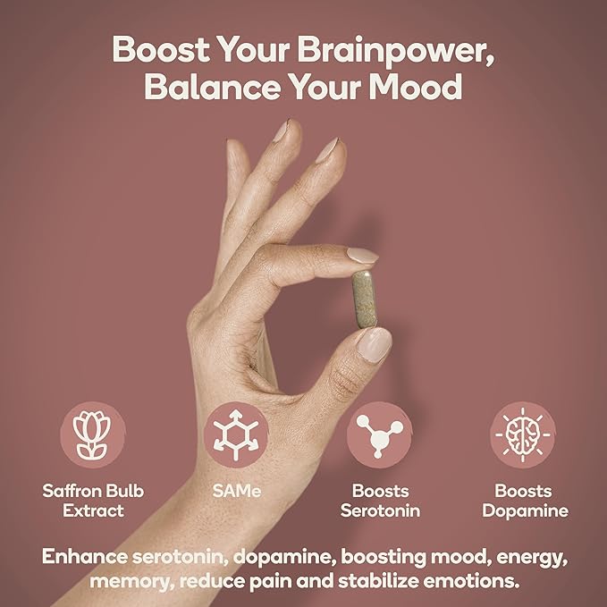 Mood - Emotional Balance &amp Serotonin Support Supplement - Same Saffron Extract - 60 Tablets (Mood)