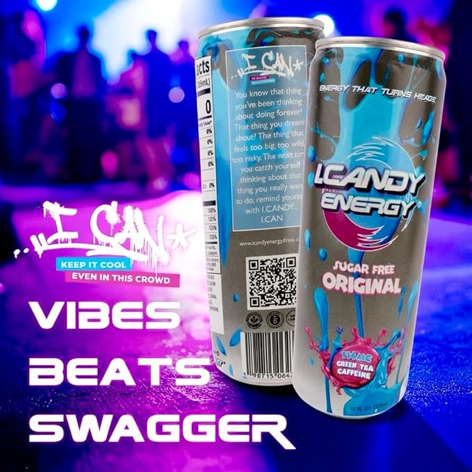 I.CANDY Sugar Free Energy Drink 12 Pack 12 oz Cans