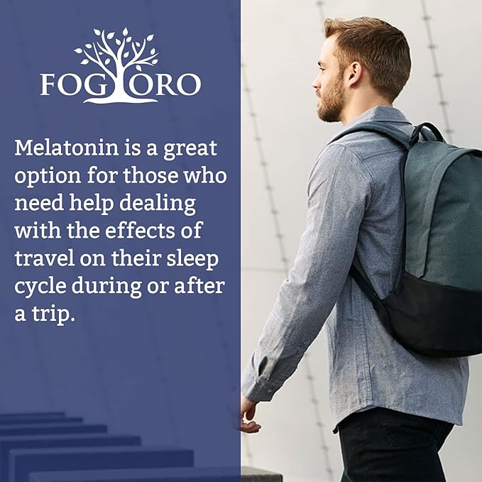 Fogoro Powerful Melatonin -Fall Asleep Faster Stay Asleep LongerEasy to Take