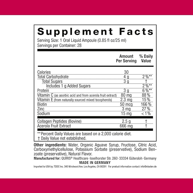 Clinically Tested Collagen Complex for Radiant Skin from Within – Reduces Fine Lines – Supports Healthy Connective Tissue – 28 Liquid Collagen Ampoules (0.85 fl oz / 25 ml Each)