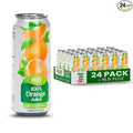 VINUT 100% Orange Juice No Added Sugar Never From Concentrate 16.9 fl oz (500 mL) Can Pack of 24