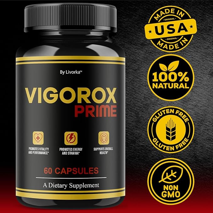 (3 Pack) Vigorox Prime Capsules - Official VigoroxPrime Pills Advanced Support Formula - Maximum Strength All Natural Ingredients for Overall Health &amp Wellness Reviews 180 Capsules for 3 Months