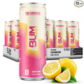 BUM Sugar-Free Energy Drink Pink Lemonade - Lightly Carbonated &amp No Artificial Colors Natural Caffeine &amp Citicoline for Energy &amp Focus Brain Boost &amp Workout Sports Beverage - 12 oz