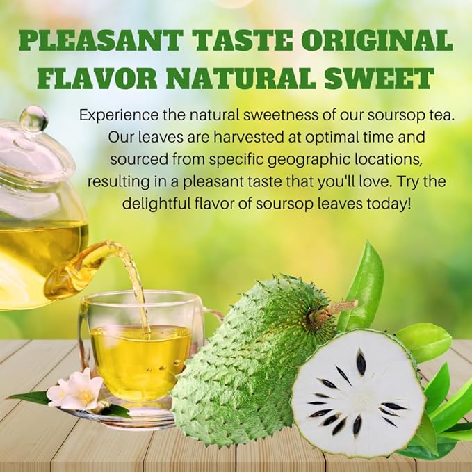 VIDA FARM Premium Dried Soursop Leaves Tea 100% Natural Whole Guanabana Leaves Hojas de Guanabana Para Te Soursop Tea Leaves
