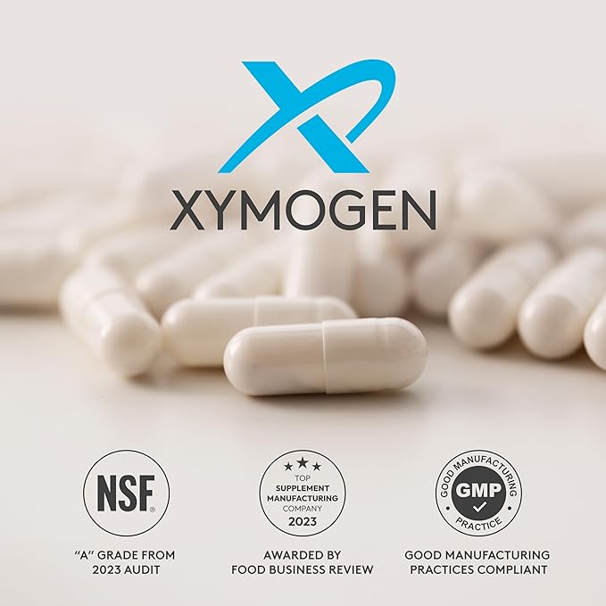 XYMOGEN Berberine with InSea2 - Berberine Supplement 500mg - Daily Metabolic Support Supplement - Wildcrafted Brown Seaweed Polyphenols - Support Wellness &amp Digestive Balance (60 Capsules)