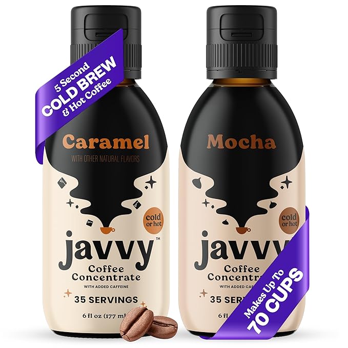 Coffee Concentrate Bundles - Cold Brew Coffee Perfect for Hot or Iced Instant Coffees Hot Drinks Cold Brew Concentrate - Caramel &amp Mocha