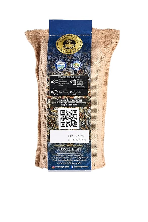 Stoneleigh 100% Jamaica Blue Mountain Coffee Ground 16oz
