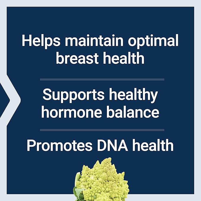 Life Extension Breast Health Formula Breast Health Supplement Hormone Balance Broccoli Soy isoflavones indole-3-carbinol Flaxseed lignans Gluten Free Non-GMO Vegetarian 60 Capsules