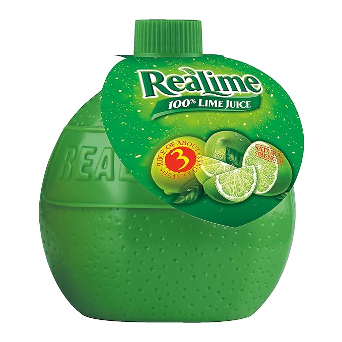 ReaLime 100% Lime Juice 4.5 fl oz bottle (Pack of 24) Made with Lime Juice from Concentrate Gluten-Free Sodium Free Perfect Mixer to add to Cocktails and Marinades