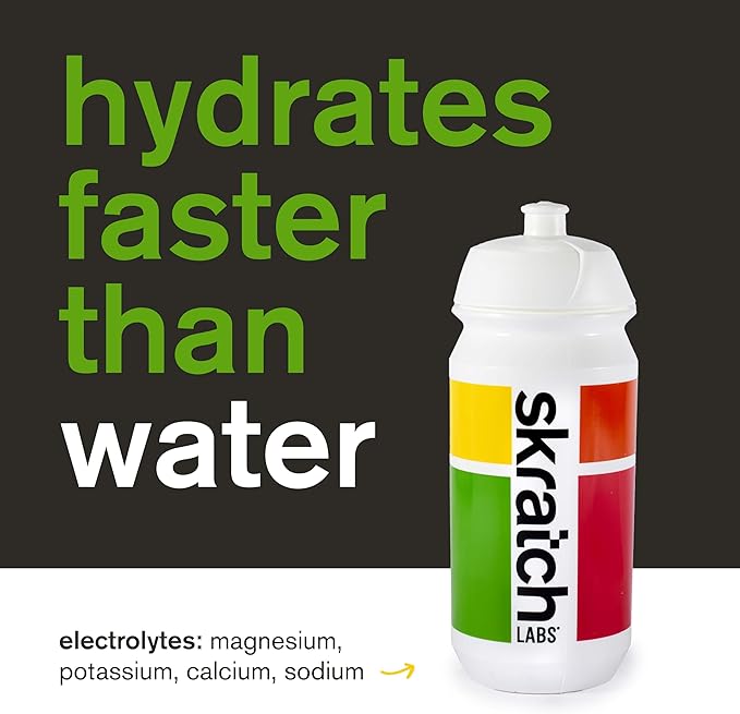 Skratch Labs Hydration Sports Drink Mix with Caffeine – Real‑Fruit Electrolyte Powder for Fast Hydration &amp Energy | Lemon Lime | 20 Servings | Vegan Non‑GMO Clean Ingredients