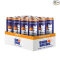 Sunshine Sparkling Energy Drink Clementine Twist with Daily Essential Vitamins 360mg of Electrolytes 70mg of Natural Caffeine 12 Fl Oz (Pack of 12)