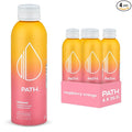 PATHWATER Raspberry Orange Flavored Sparkling Water - Ultra-Purified pH-Balanced Carbonated Soda Water in Aluminum Bottle - BPA-Free Light Reusable Infinitely Recyclable 20.3 fl oz (Pack of 4)